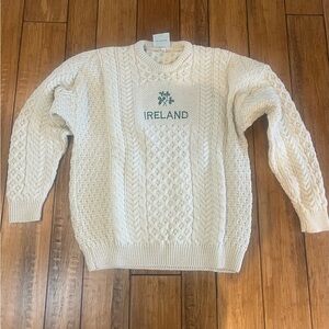 Vintage Ireland wool sweater xl Connemara knitwear chunky fisherman